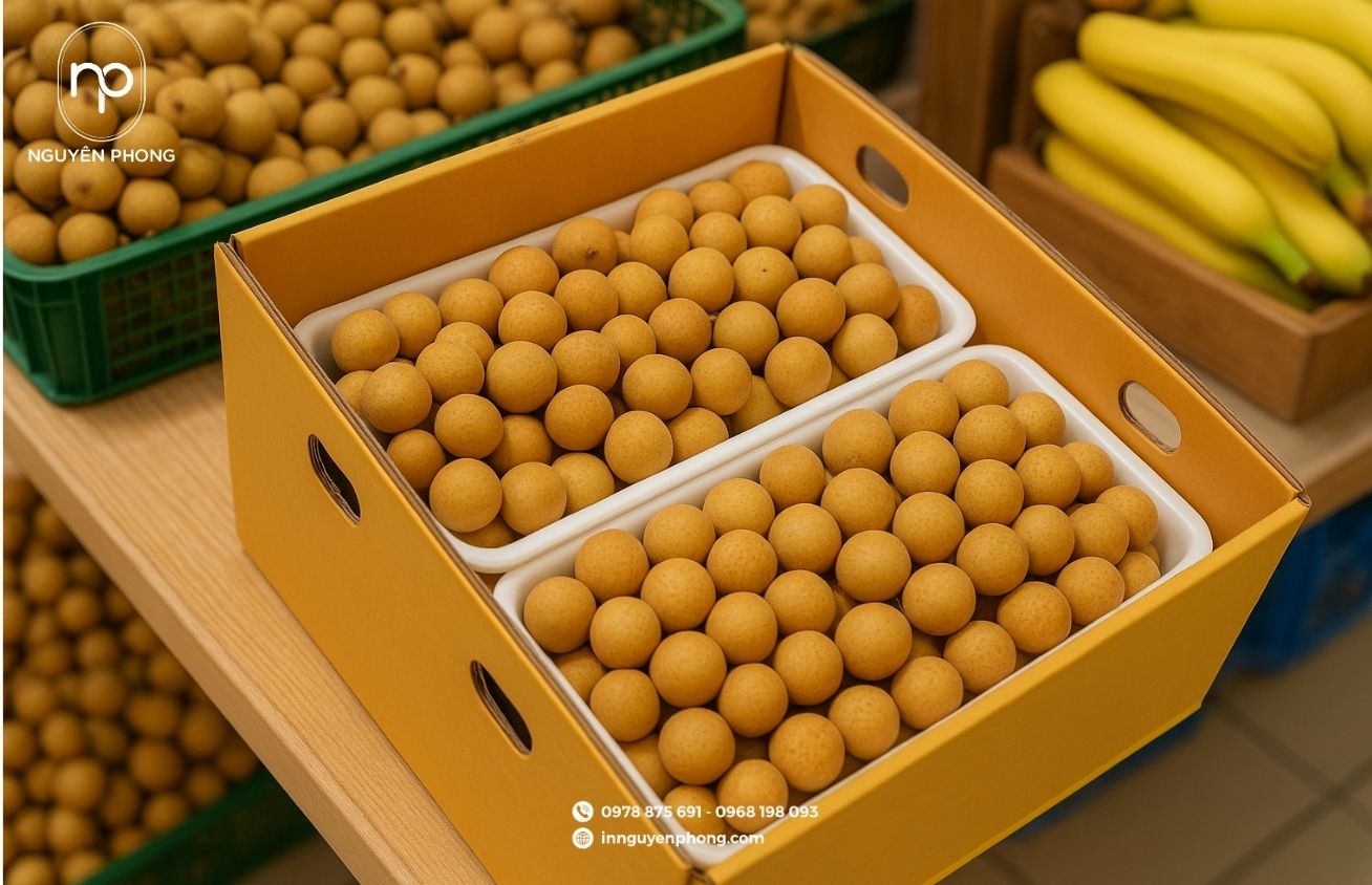 Mẫu thùng carton đựng nhãn chắc chắn